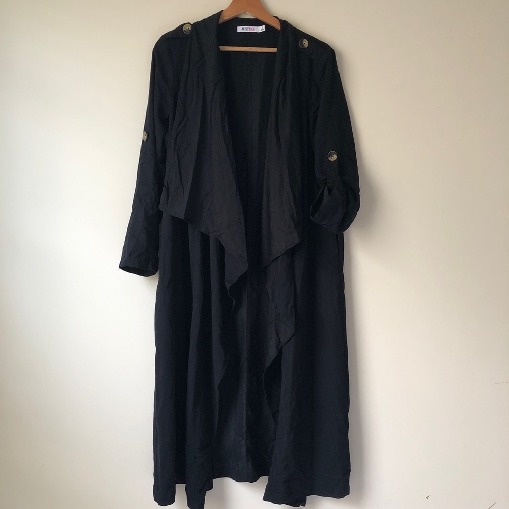 JUSTFAB Cascading Waterfall Cardigan